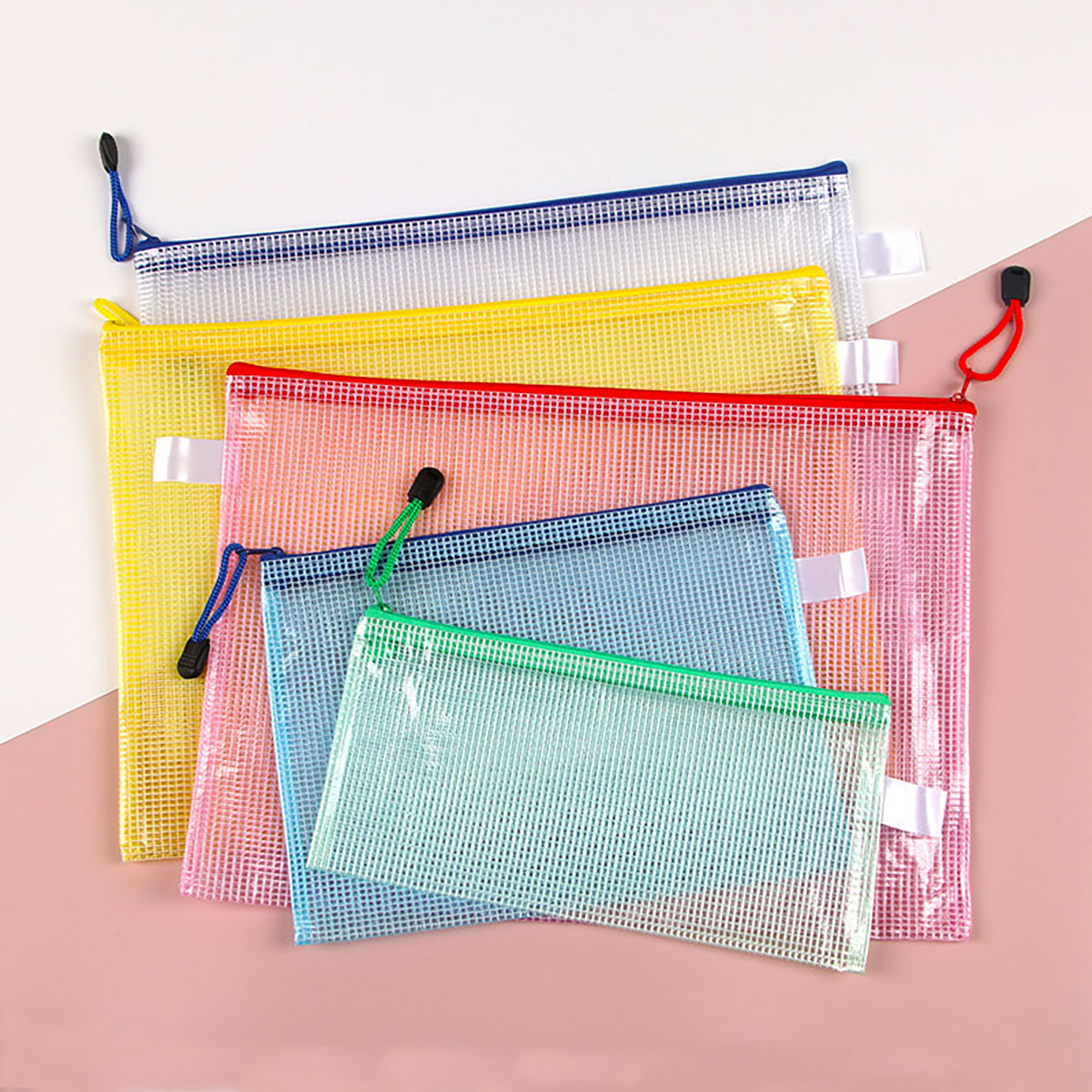 Office Stationery And Supply - Stationery Storage Folder File Mesh Zipper