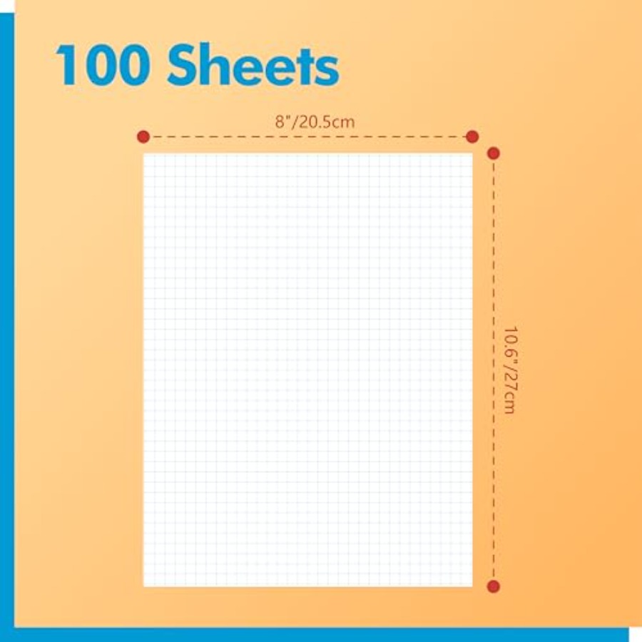 100 Sheets Graph Paper Double- – обзор и цена Graph Paper Pad