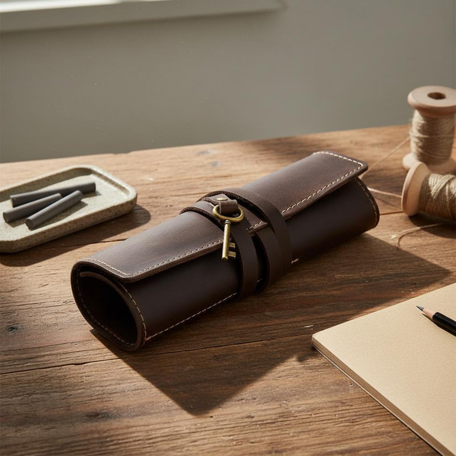Leather Foldable Writing Utens – обзор и цена Pen Pouch Roll