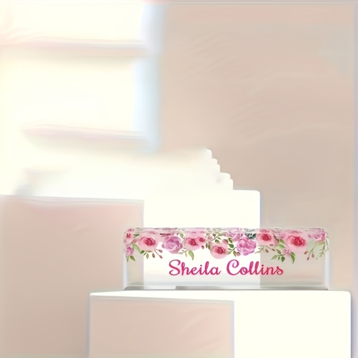 [2D Flat] Minimalist Floral Ac – обзор и цена Desk Name Plate