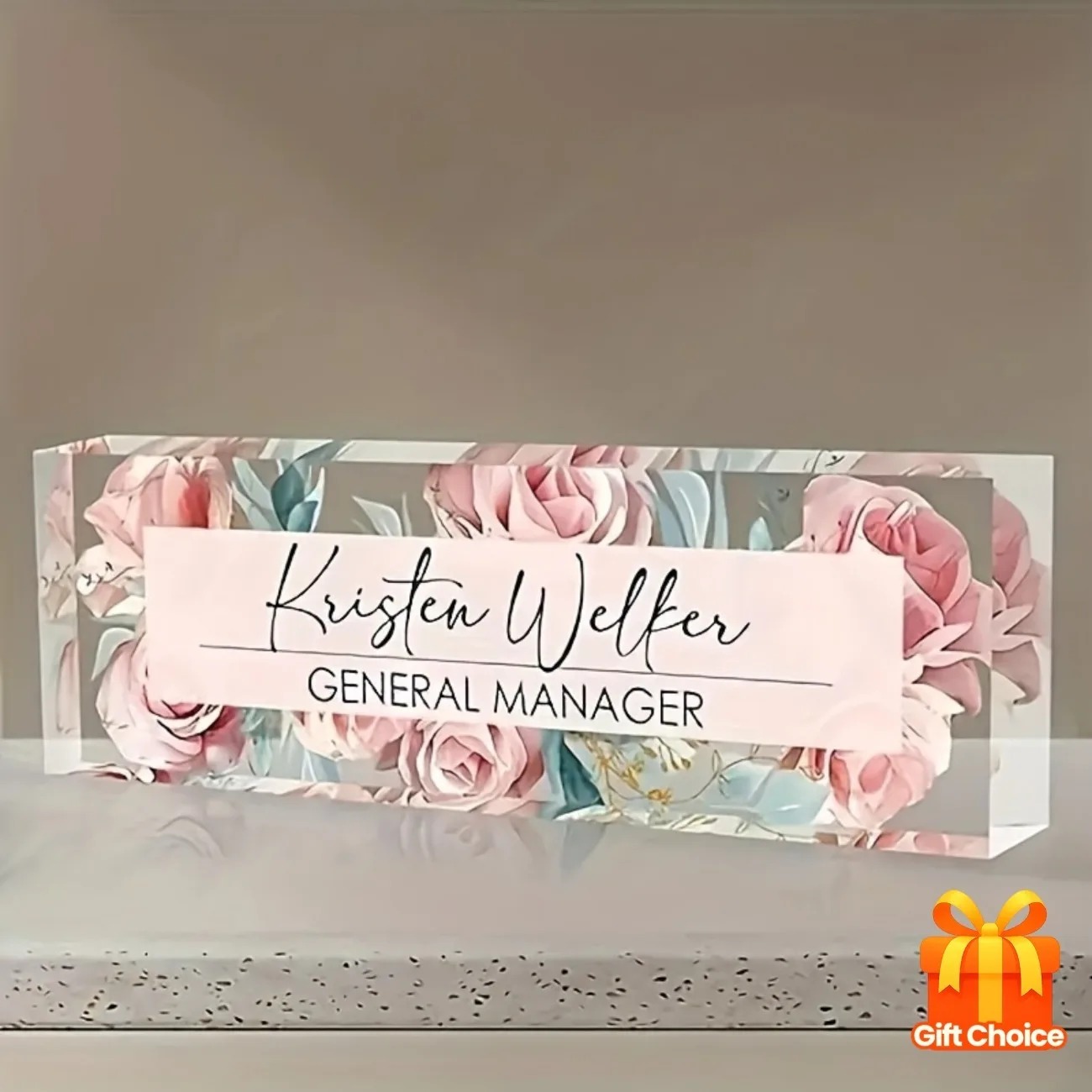 Custom 2D Flat Personalized Ac – обзор и цена Desk Name Plate