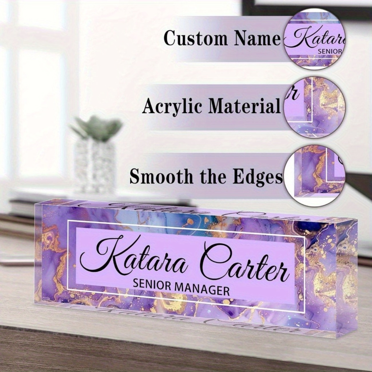 Custom Acrylic Desk Name Plate – обзор и цена Desk Name Plate