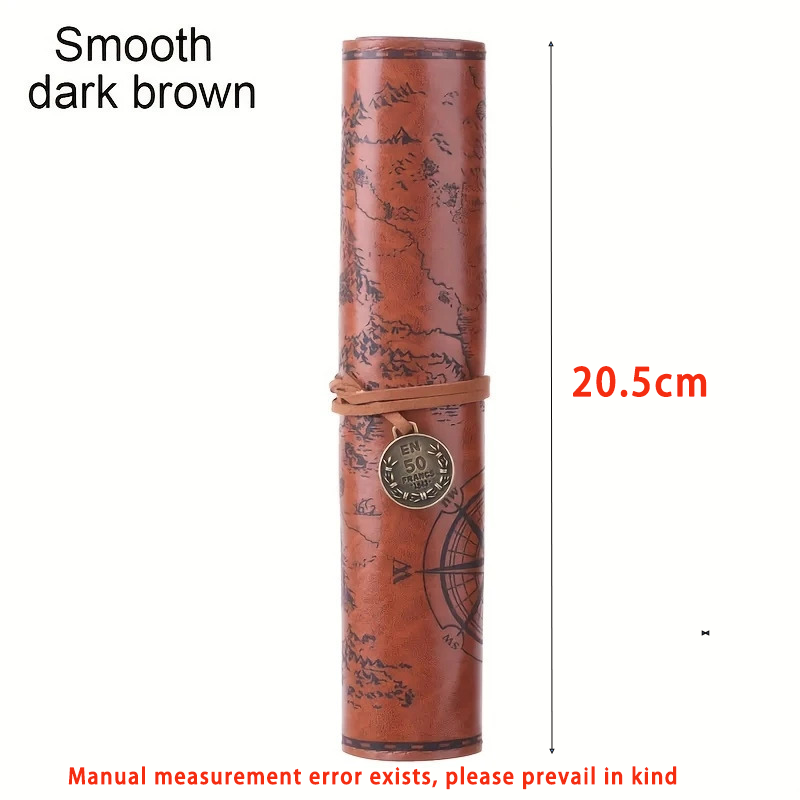 1pcs Dark Brown Leather Pencil – обзор и цена Pen Pouch Roll