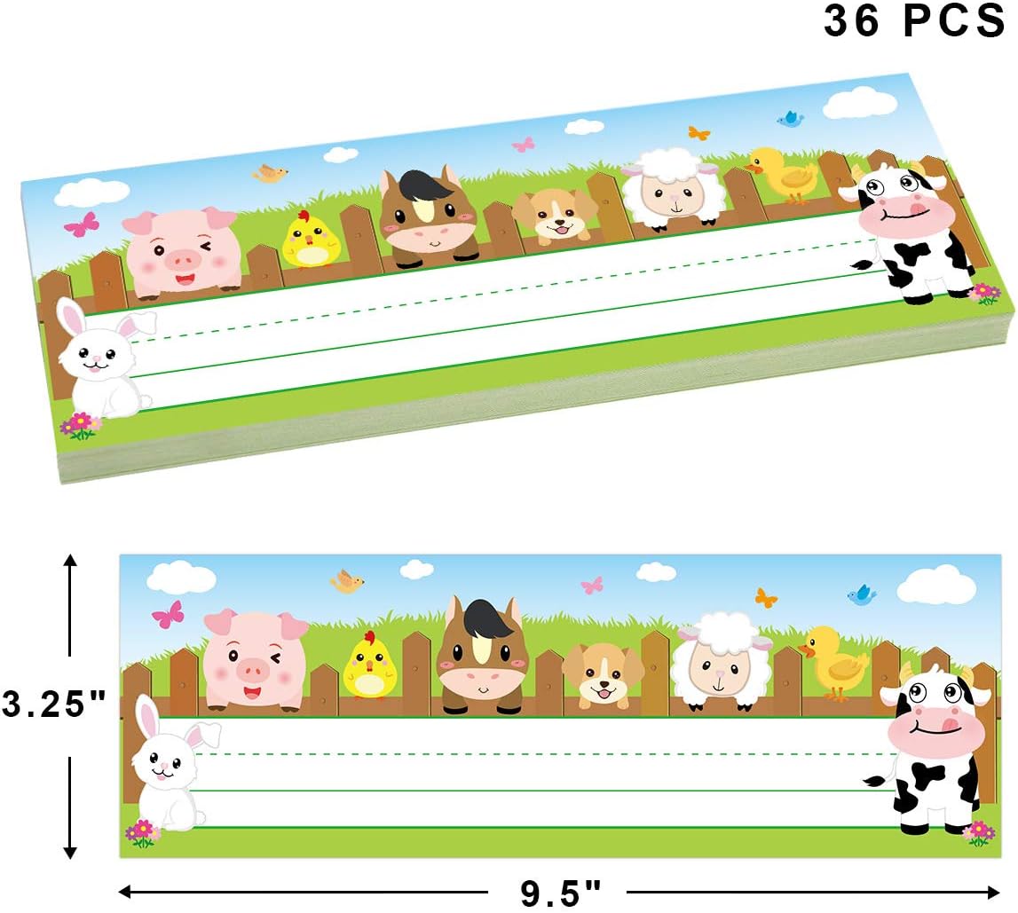 36 Pack Farm Animal Name Plate – обзор и цена Desk Name Plate