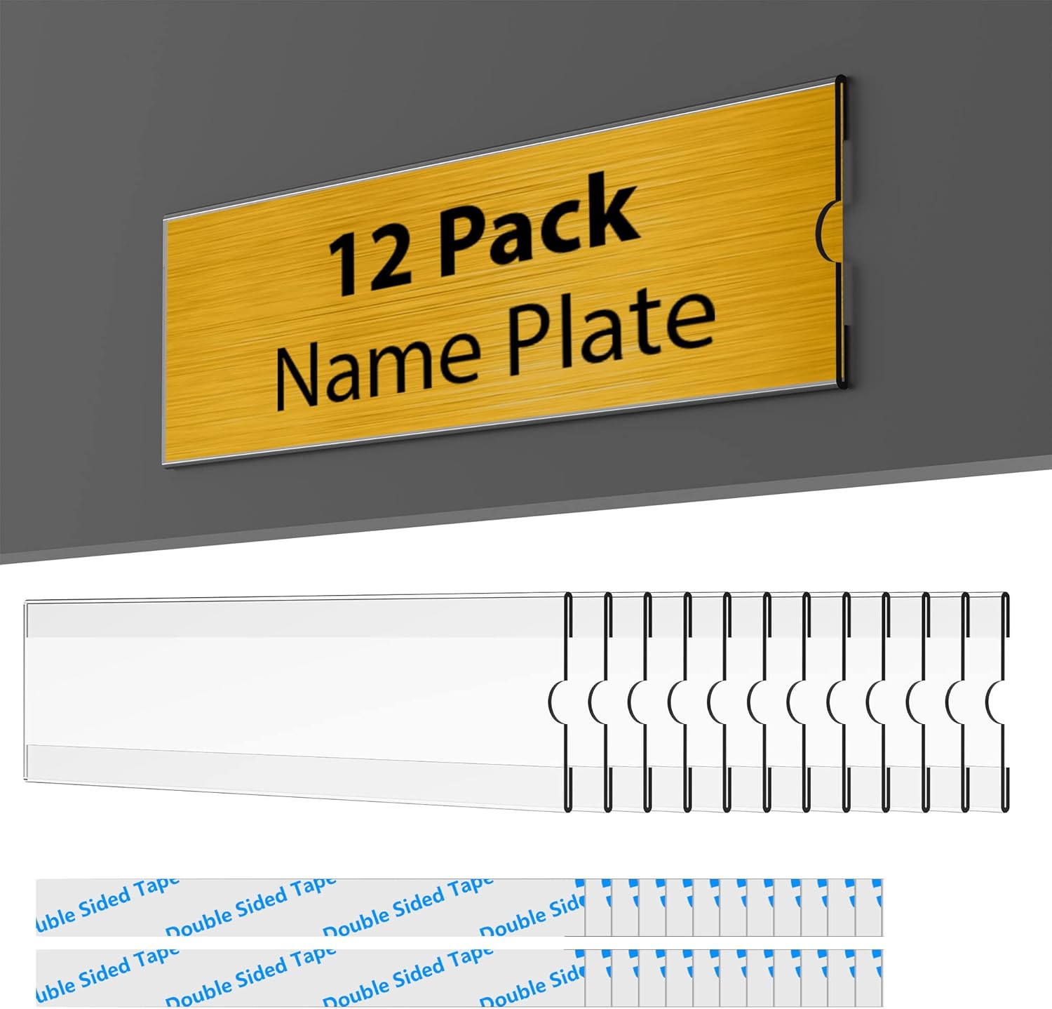 12 Pack Acrylic Desk Nameplate – обзор и цена Desk Name Plate