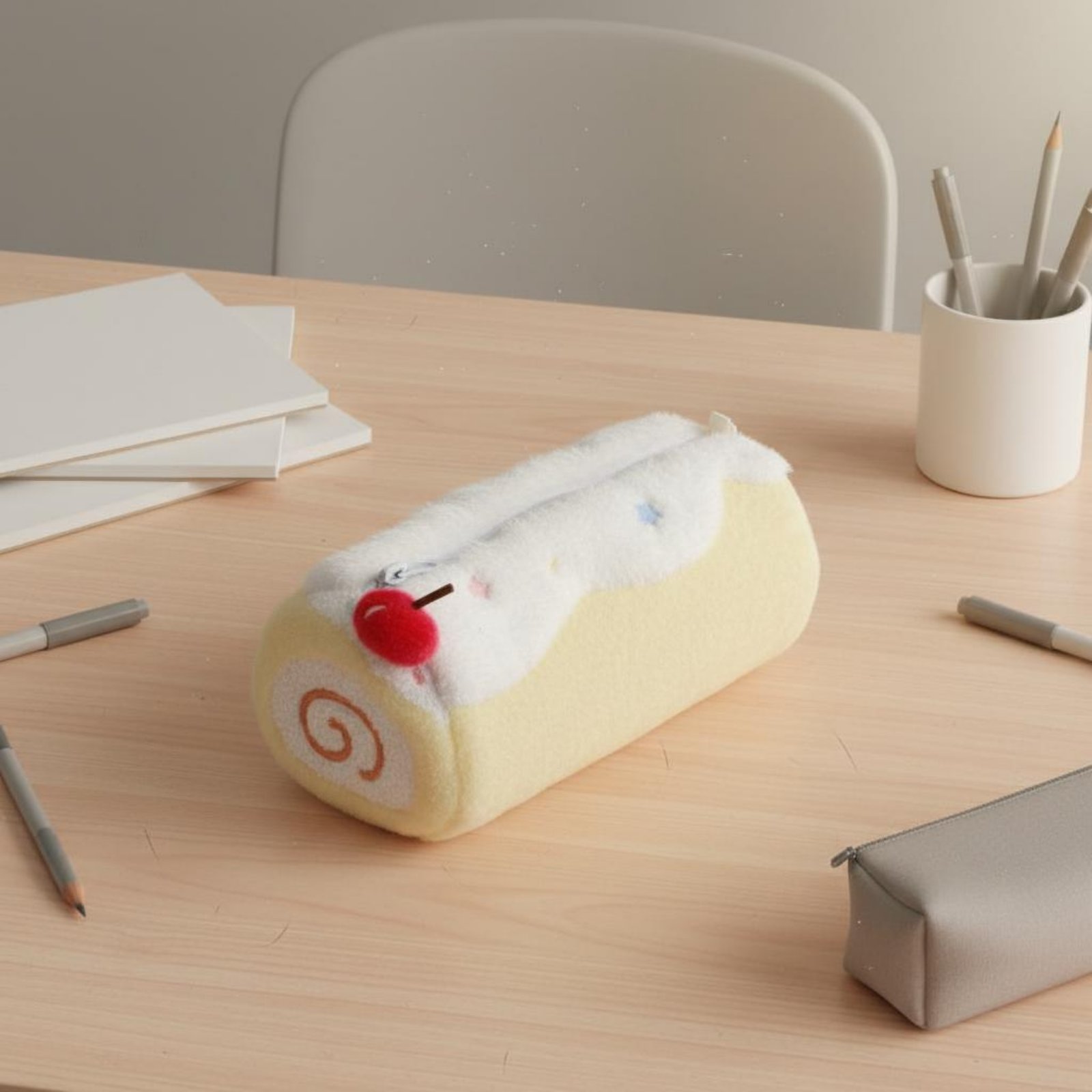 Cake Roll Pen Case Cute Design – обзор и цена Pen Pouch Roll
