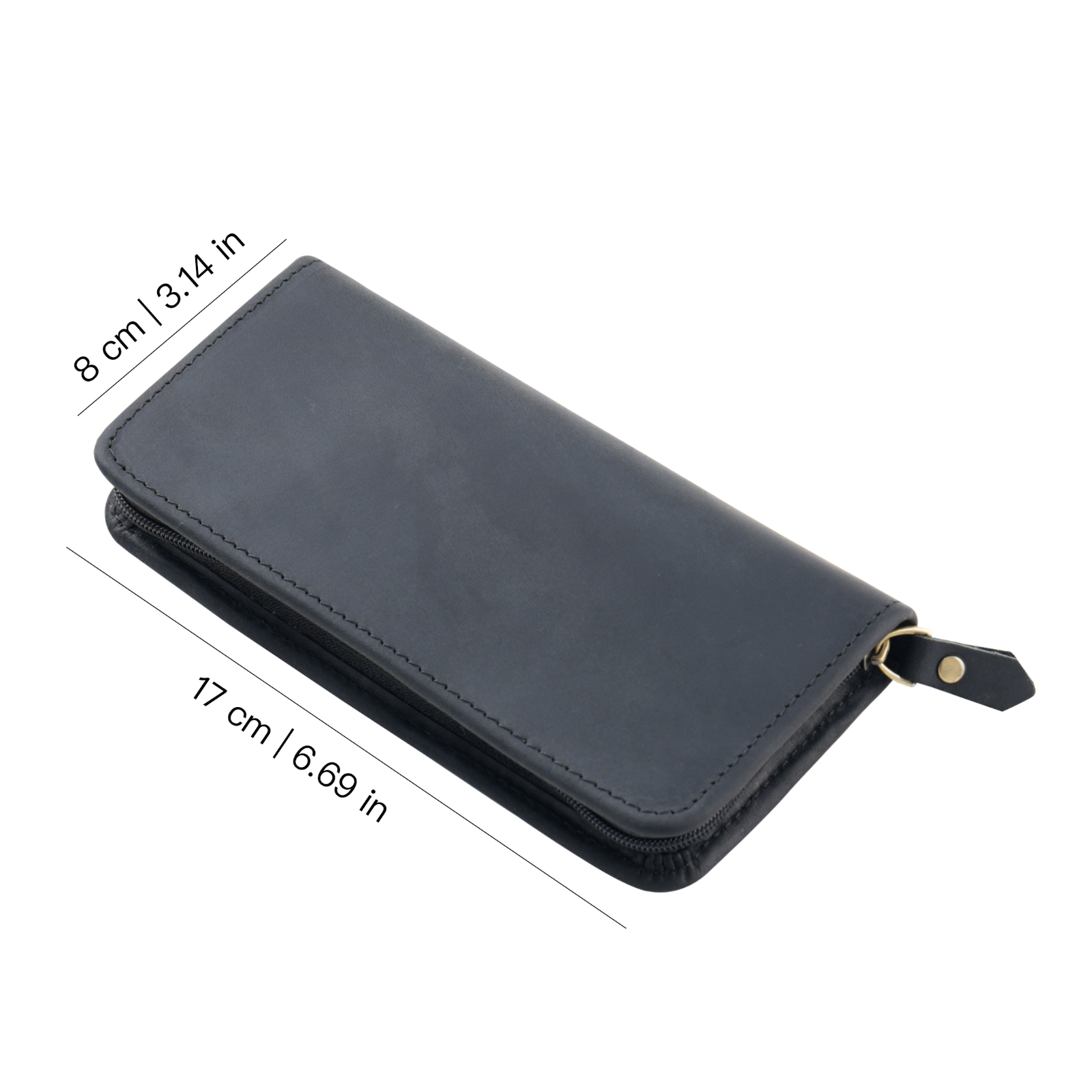 Genuine Leather Zipper Pencil  – обзор и цена Pen Pouch Roll