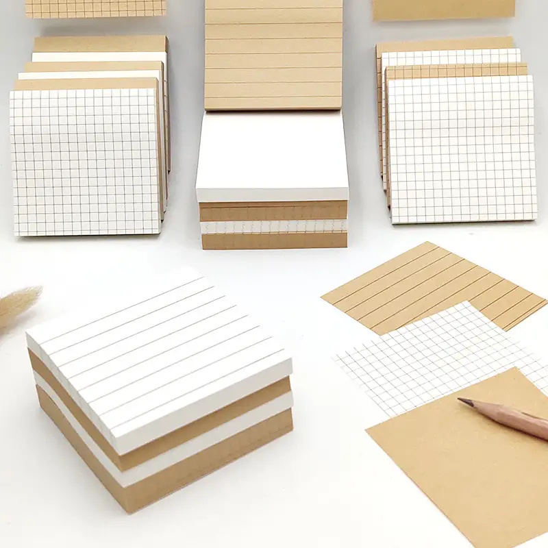 3 Packs Kraft Paper Sticky Not – обзор и цена Graph Paper Pad