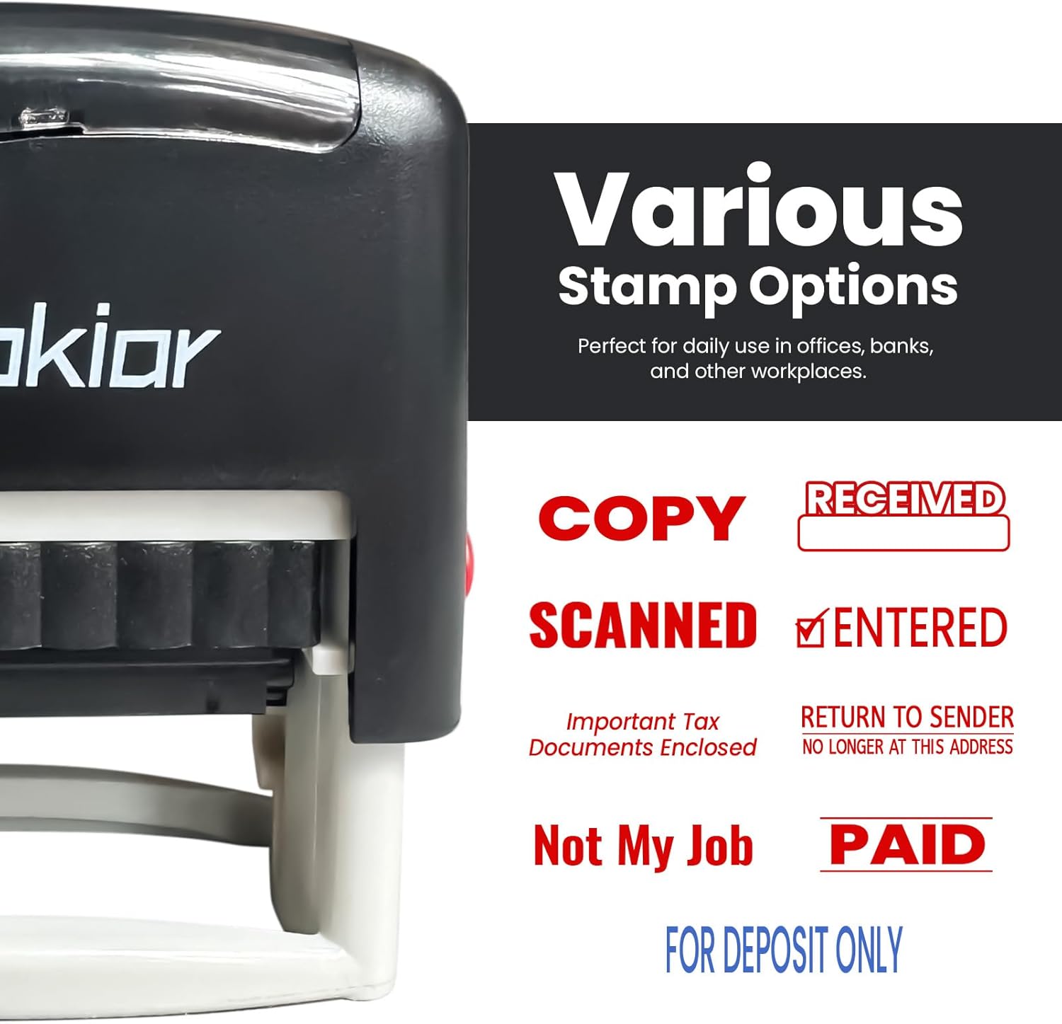 Self-Inking Scanned Stamp, Red – обзор и цена Self Inking Stamp