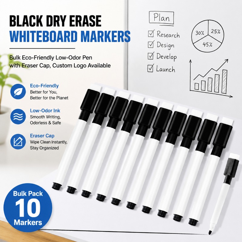 Black Erasable Whiteboard Mark – обзор и цена Whiteboard Marker Set