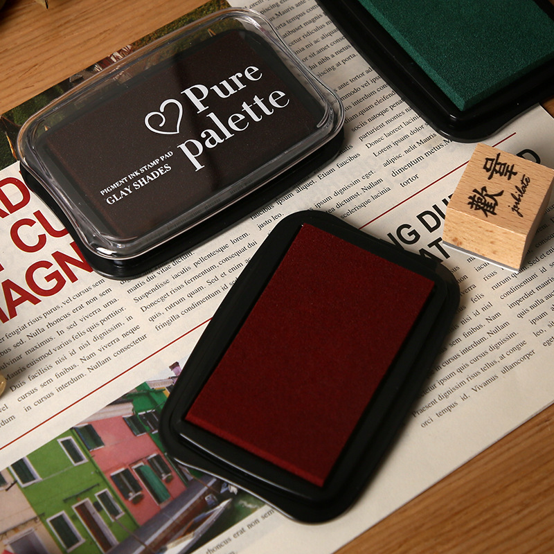 12 Colors Vintage Solid Color  – обзор и цена Self Inking Stamp