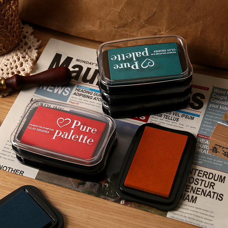 12 Colors Vintage Solid Color  – обзор и цена Self Inking Stamp