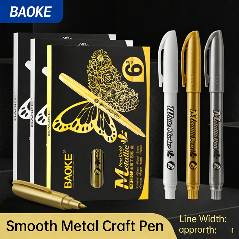 6Pcs/Set Metallic Marker Pens, – обзор и цена Whiteboard Marker Set