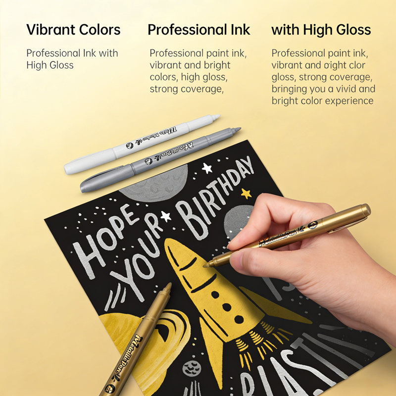 6Pcs/Set Metallic Marker Pens, – обзор и цена Whiteboard Marker Set