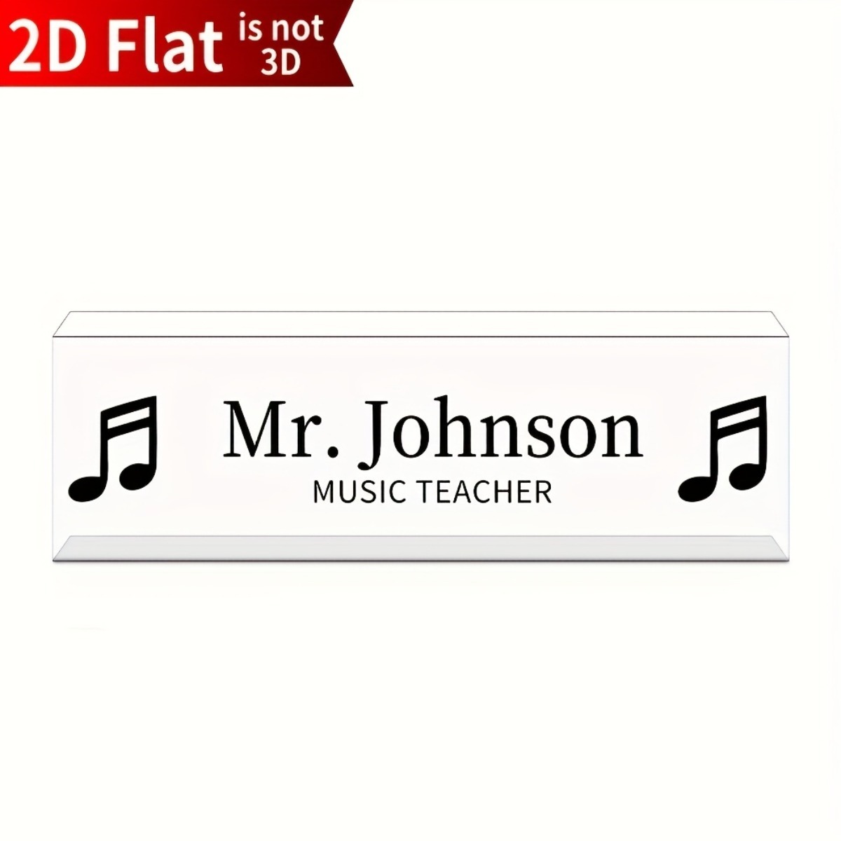 [2D Flat] Music Note Acrylic D – обзор и цена Desk Name Plate