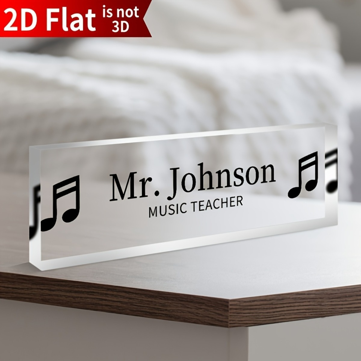 [2D Flat] Music Note Acrylic D – обзор и цена Desk Name Plate