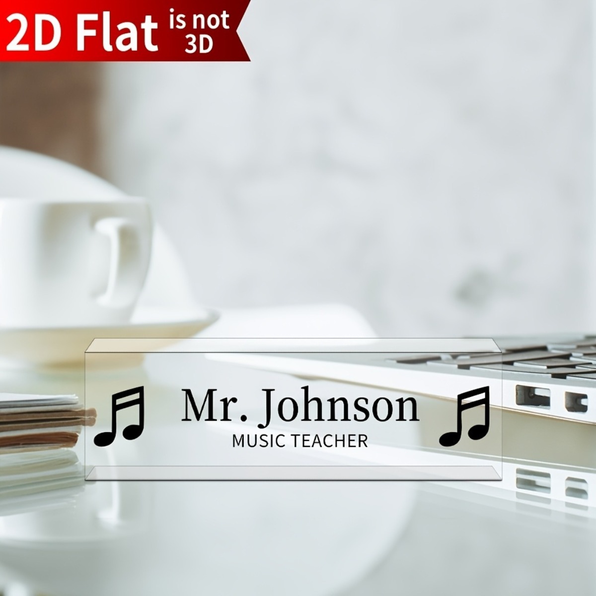 [2D Flat] Music Note Acrylic D – обзор и цена Desk Name Plate