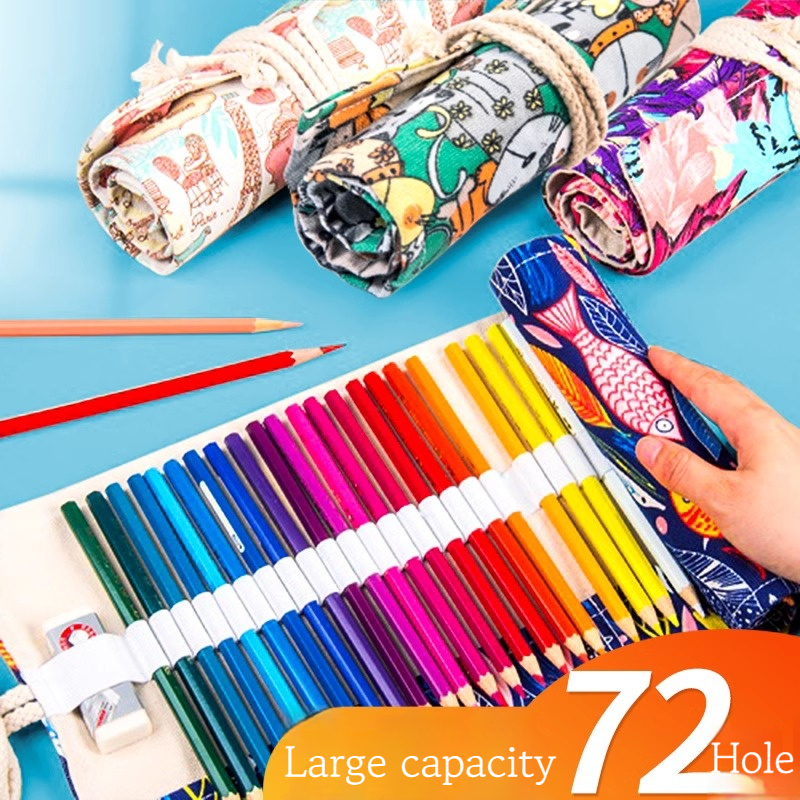 36/48/72 Holes Roll Art Pencil – обзор и цена Pen Pouch Roll