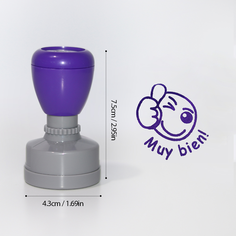 Color 3 pieces large Spanish e – обзор и цена Self Inking Stamp