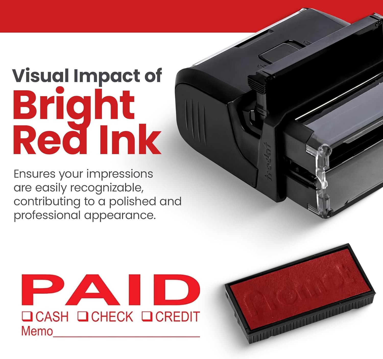 Self Inking Paid Stamp - Red I – обзор и цена Self Inking Stamp