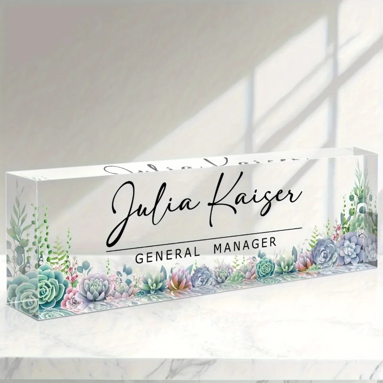 [2D Flat] 1pc Custom Floral De – обзор и цена Desk Name Plate