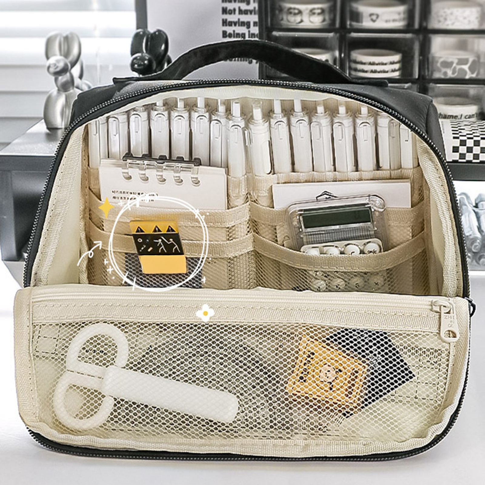 Large Capacity Pencil Case Bla – обзор и цена Pen Pouch Roll